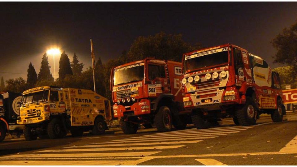 Parc fermé kamiónů