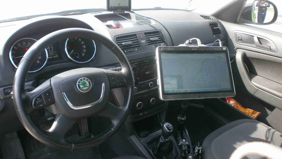 Údaje se objevují na tabletu