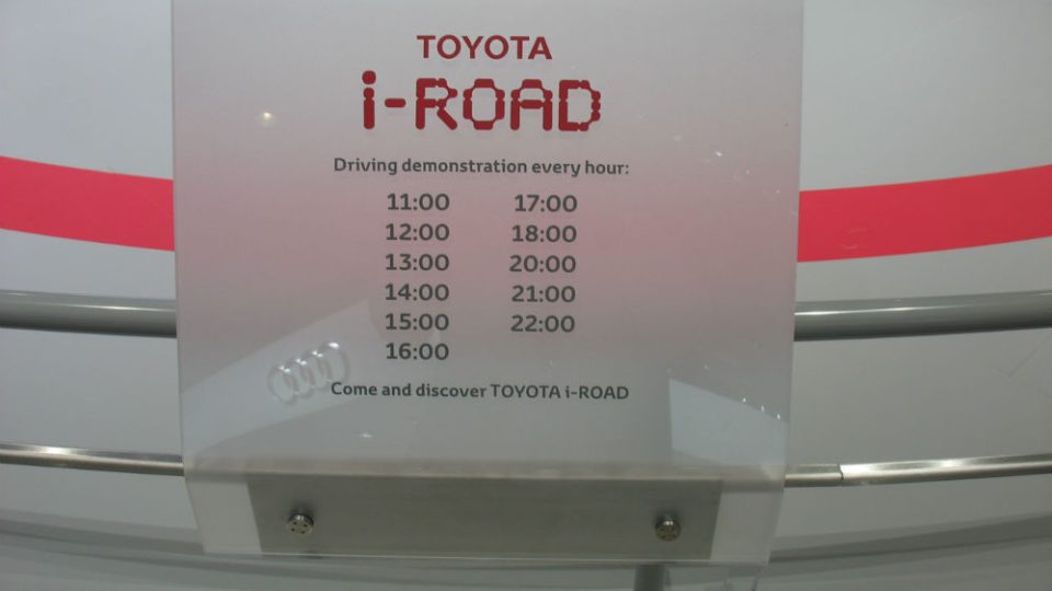 Rozpis předváděčky Toyoty i-Road