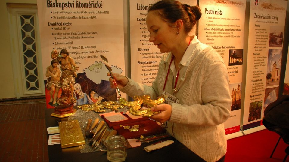 Stánek Biskupství litoměřického na veletrhu Památky - Incheba v Praze