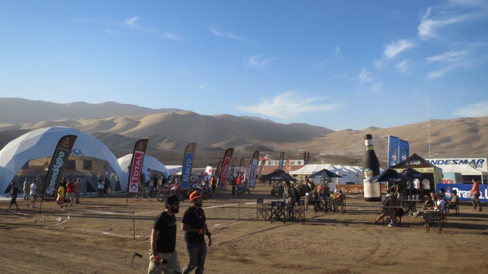 První bivak v poušti Atacama